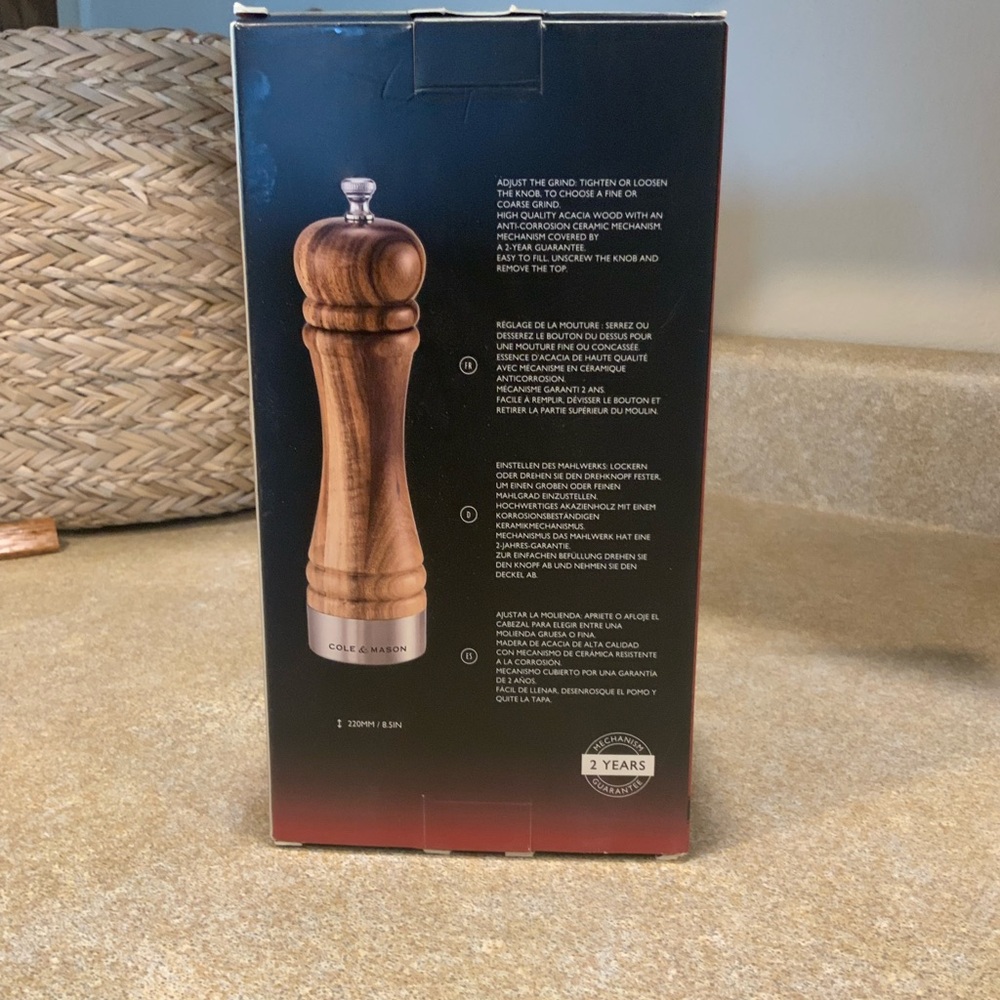 Cole & Mason Camden Wood Salt and Pepper Mills - Picture 2 of 2